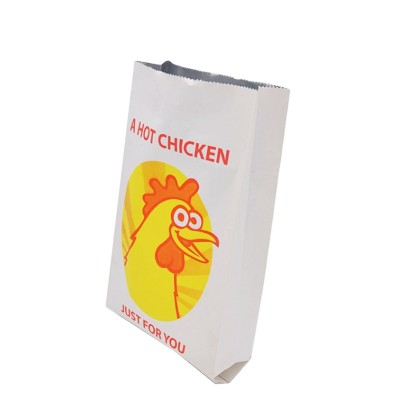 Custom printed hot fried food wrapping aluminum foil laminated greaseproof kraft paper bag