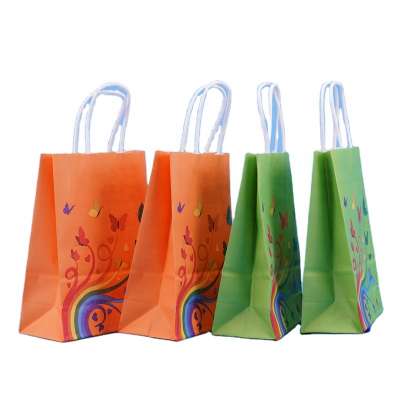 Best Selling High Quality Geometric Design 210GSM Paper Gift Bags With Flat Paper Handles Custom Handmade Customized