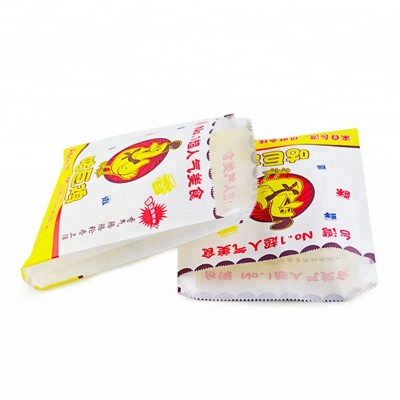 cheap custom small white kraft waterproof sandwich hot dog hamburger foil lined paper bags