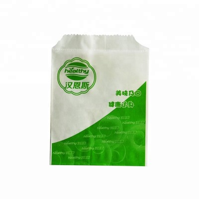 machine make glossy plain paper grocery kraft bag for fried chicken packing