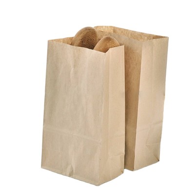 Factory price and top quality big size square bottom brown kraft paper bag for burger king packaging