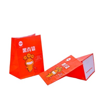 China supplier disposable food grade white craft nuts shell paper bag