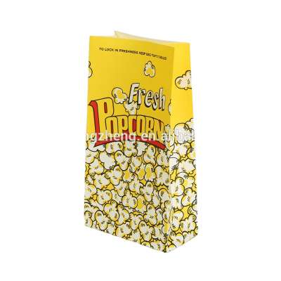 Food grade  popcorn paper bags with square bottom