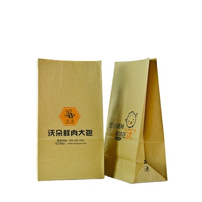 take-away brown kraft fast food,fried chicken paper food bag