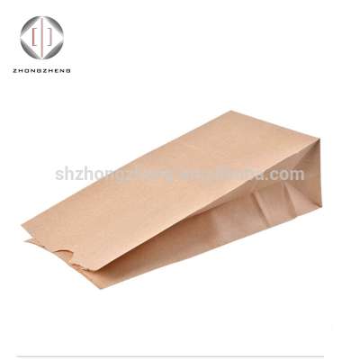 60gsm 70gsm 80gsm flat bottom plain brown kraft paper bags without handle