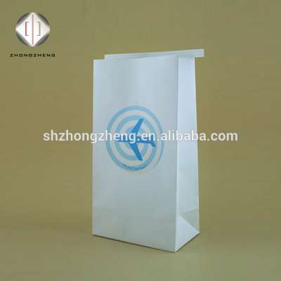 China supplier disposal square bottom air sickness craft paper bags with tin tie for binter