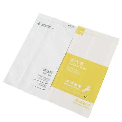 Disposable 80gsm white offset lamination garbage/vomit paper bag wholesale