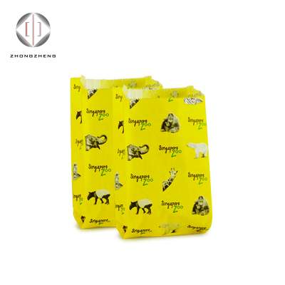 Wholesale food grade custom printing white kraft hot dog paper packing bag for factory price