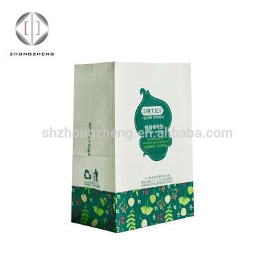 new product waterproof nuts shell square bottom kraft paper bag for varnishing