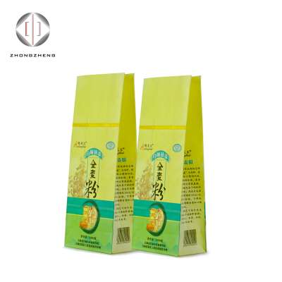 Biodegradable premium white kraft natural 1kg custom paper bag flour