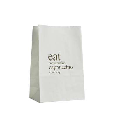 wholesales chinese cheap price takeaway white or brown kraft food paper bag with your own logo