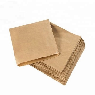 wholesale pe lined custom printed merchandise grease proof cookie flat brown paper bags