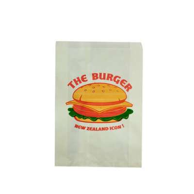 fast food packaging recyclable white kraft paper bag for sandwich/hamburger