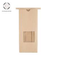 custom cheap plain kraft food tin tie paper bag with window