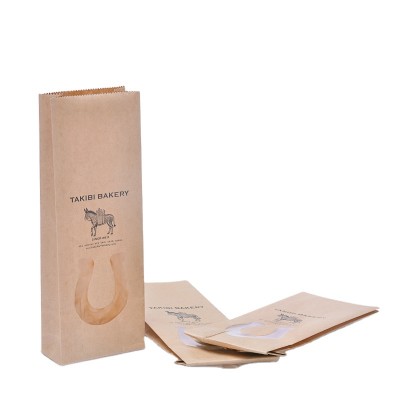 Hot Sale PE coated stand up brown kraft paper bag for dried food coffee coco nut