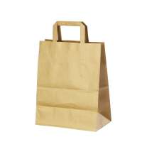 large shopping food packaging kraft paper bag with handles