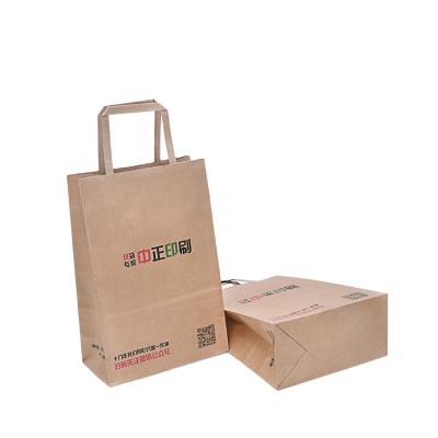 craft paper bag manufacturer eco-friendly printing block bottom foldable reusable shopping bag with handle