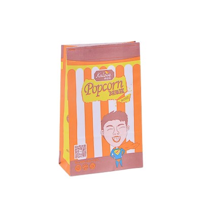 biodegradable greaseproof paper popcorn bag with printing logo