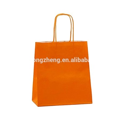 Full color 8x4.75x10 inch craft paper bag with handles/matte colored paper shopping bags